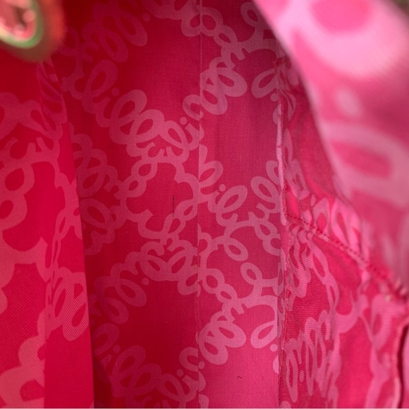 Lilly Pulitzer Floral Print Fabric Small Duffle Barrel Doctor Bag Shoulder Bag - Picture 9 of 16